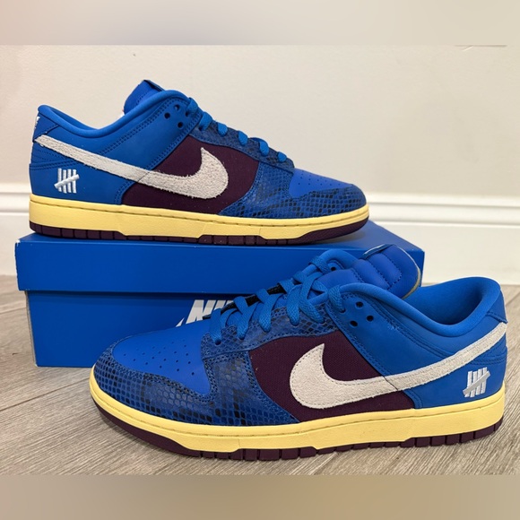 Undefeated Nike Dunk Low SP 5 On It DH6508-400 Single Blue White Night Purple 12 - Picture 1 of 14